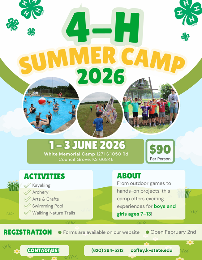 2026 4-H Camp Flyer 2026 4-H Camp Flyer
